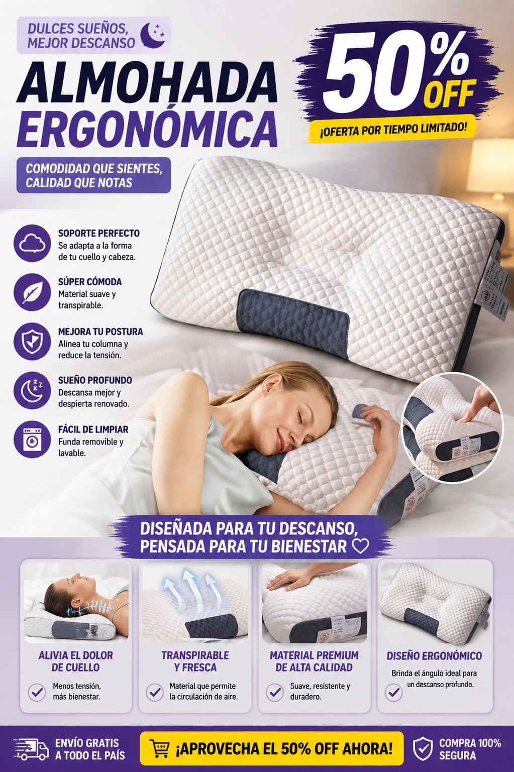 ALMOHADA CERVICAL 3D