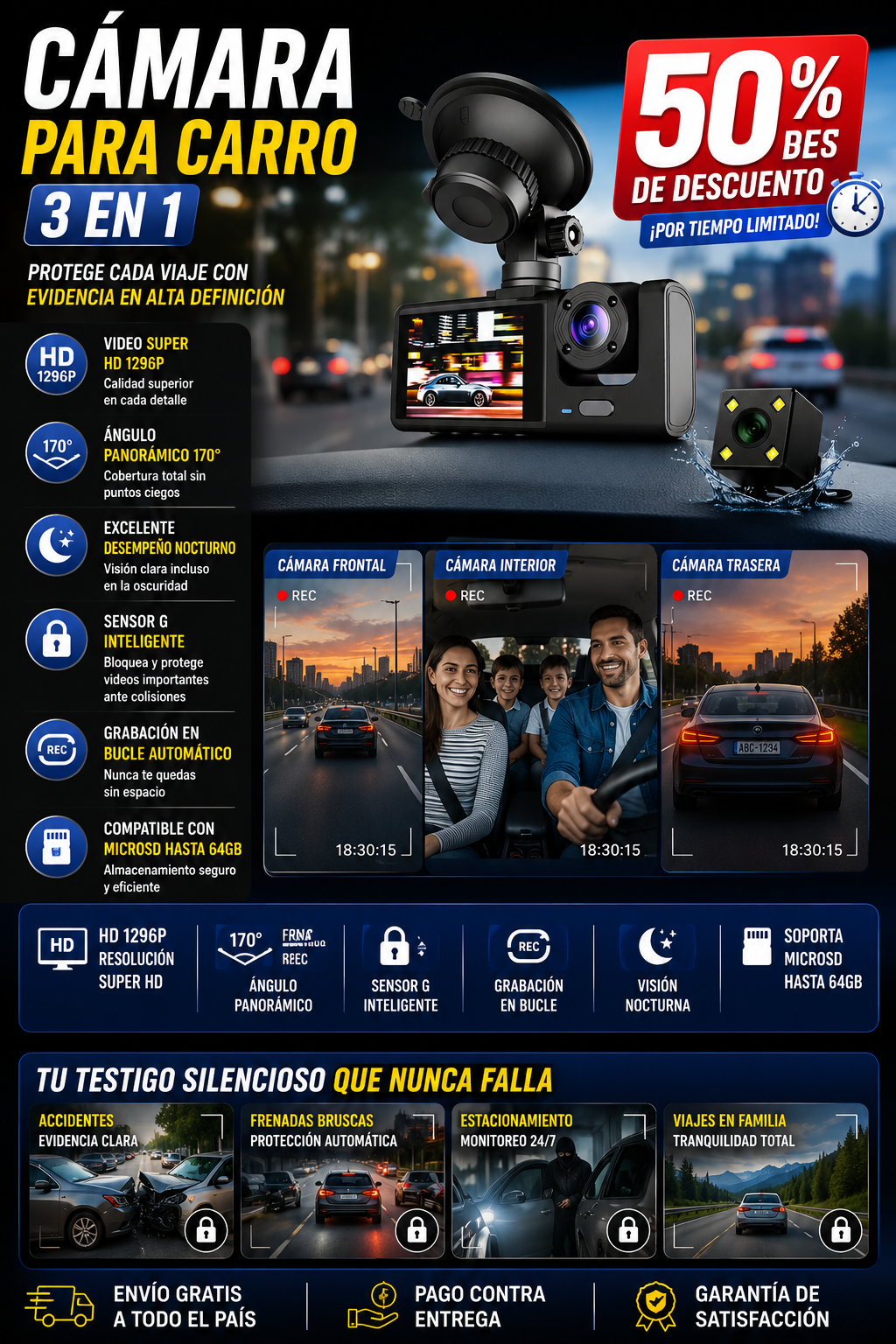 Camara Para Carro 3 En 1