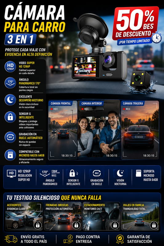 Camara Para Carro 3 En 1