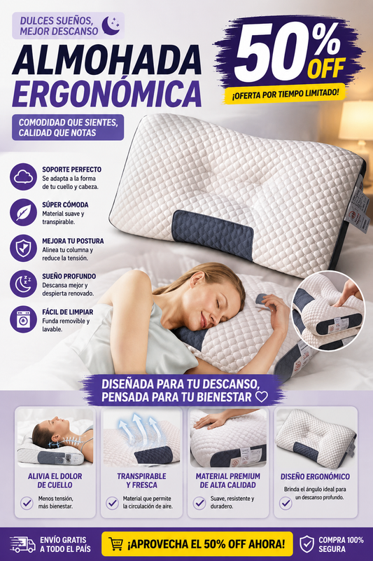 ALMOHADA CERVICAL 3D